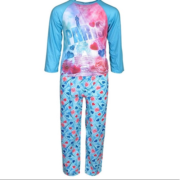 Pajamas Nwt Girls 1416 Paris Pajamas Set Eiffel Tower New Poshmark